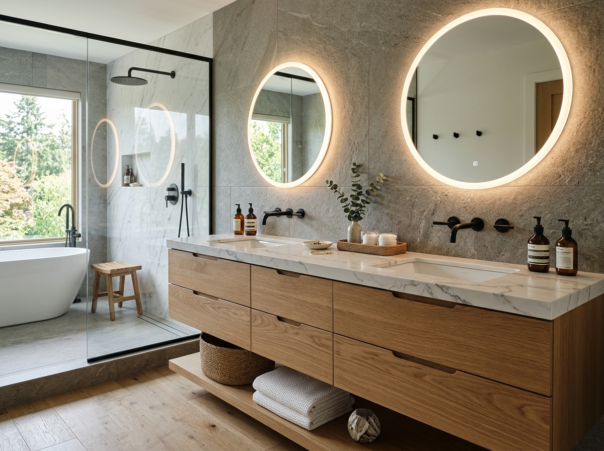 Brookswood Custom Double Vanity - After